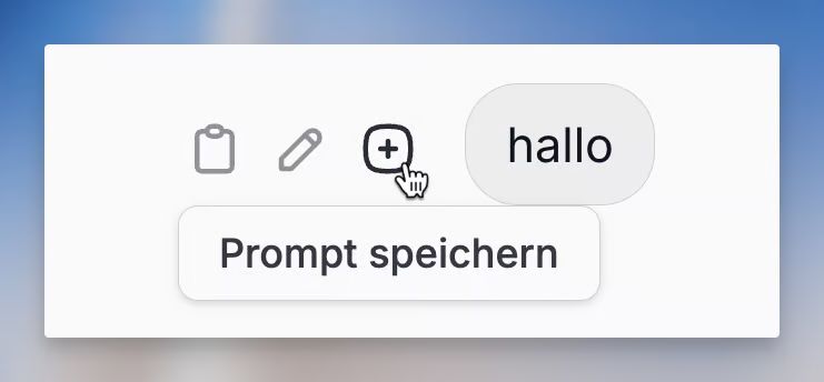 Langdock-Chat: Prompt zum Speichern auswählen