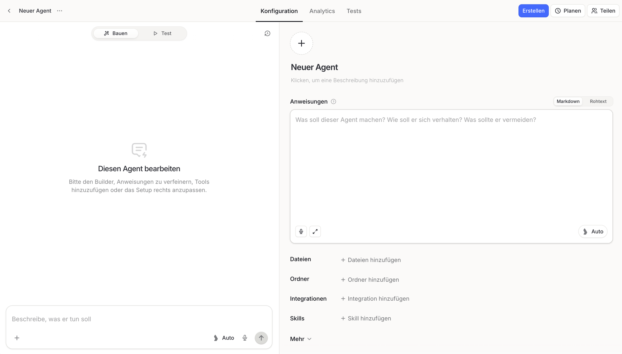 6.1 Agenteneditor